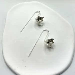 Silver  Bloom Drop Earrings jlt11576