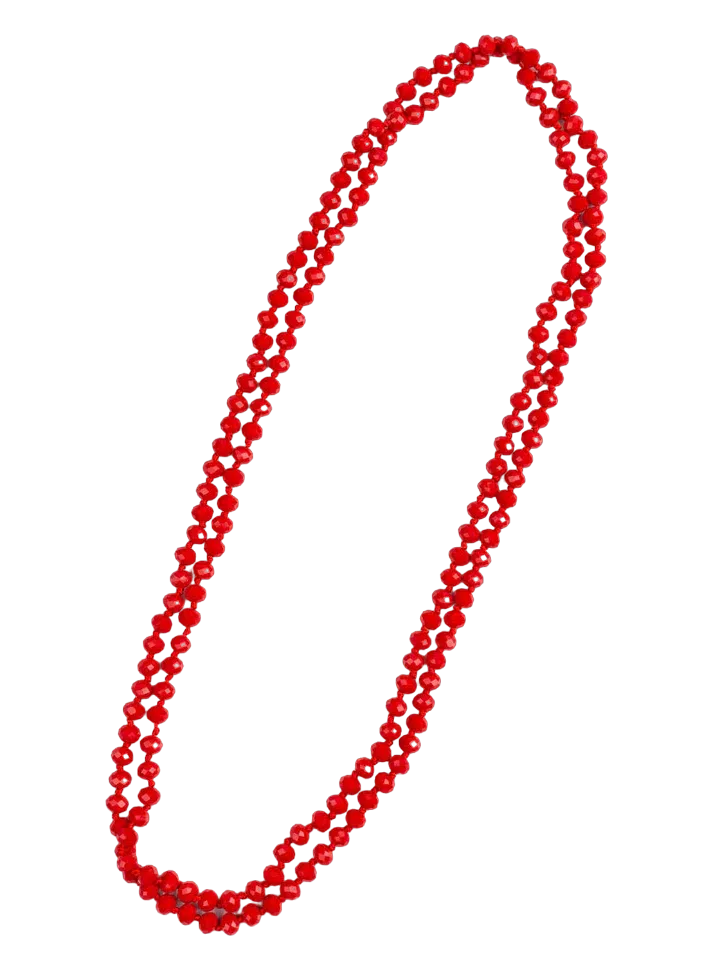 Southern Grace Women's Red Double Wrap Beaded Necklace