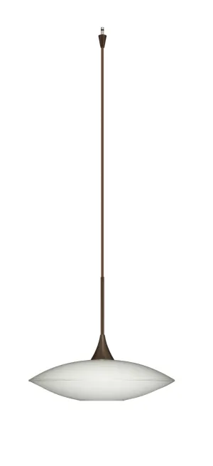 Spazio 1-Light Pendant in Bronze