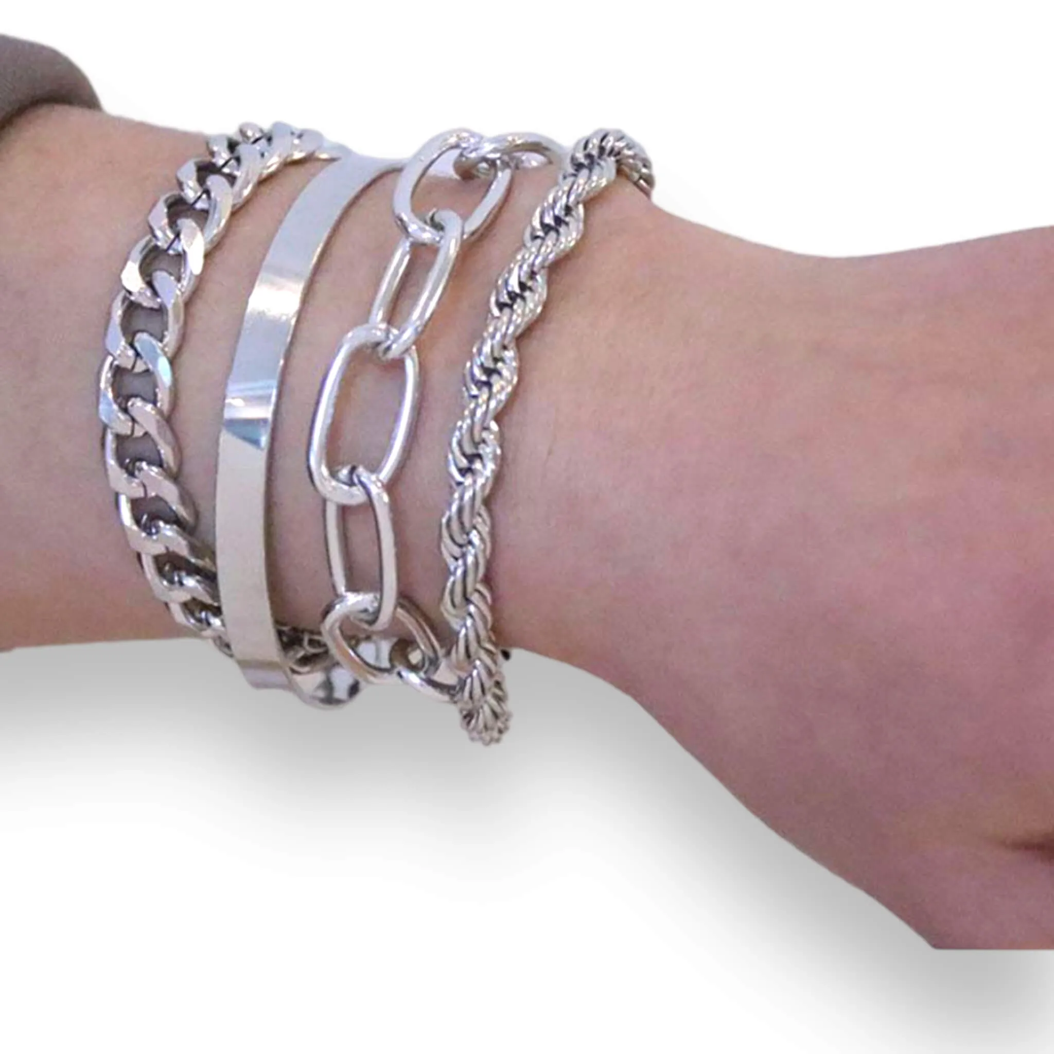 Stack Chunky Bracelets Set