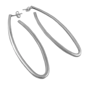 Sterling Silver Oval Hoops Large