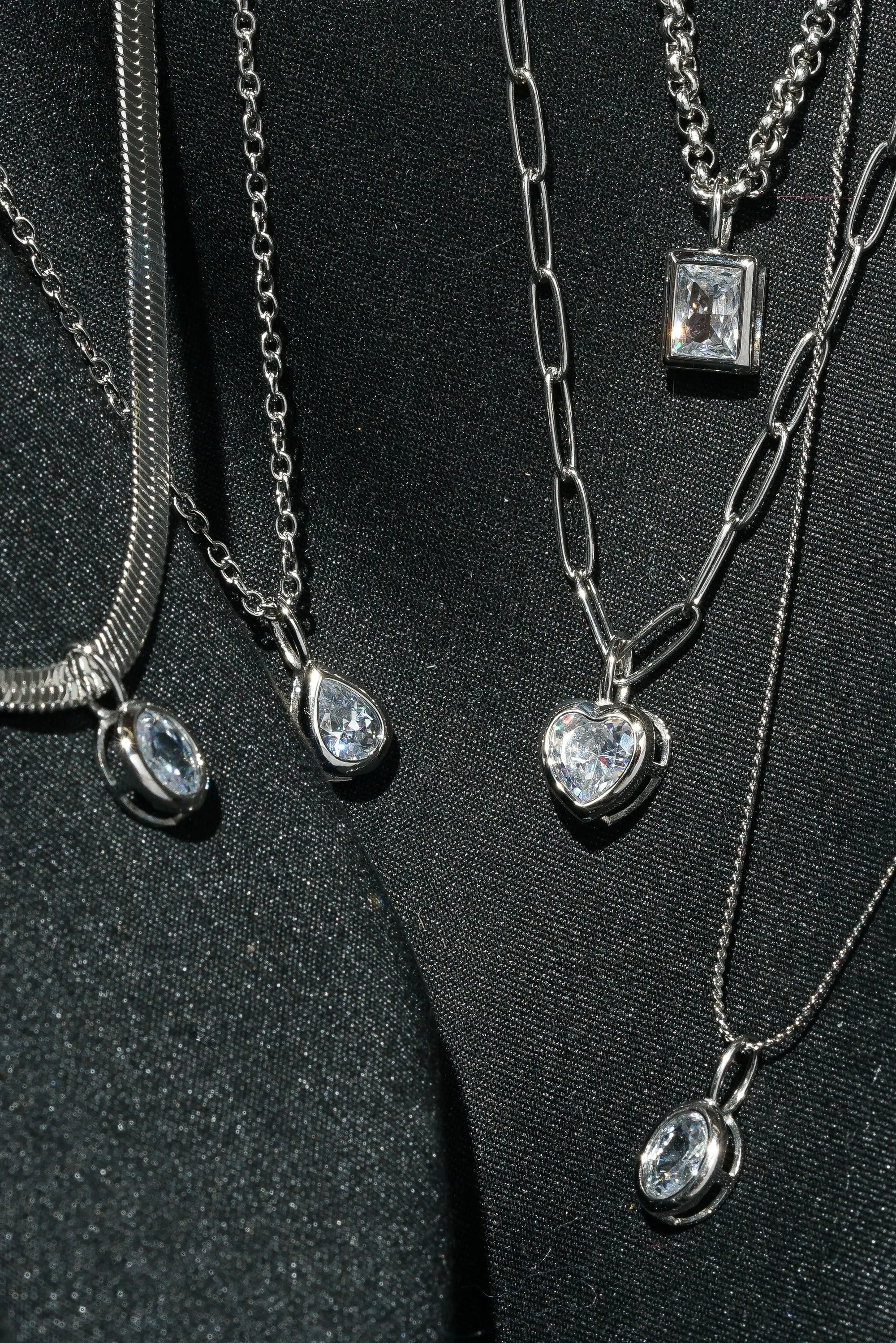 Teardrop Bezel Pendant - (Single)