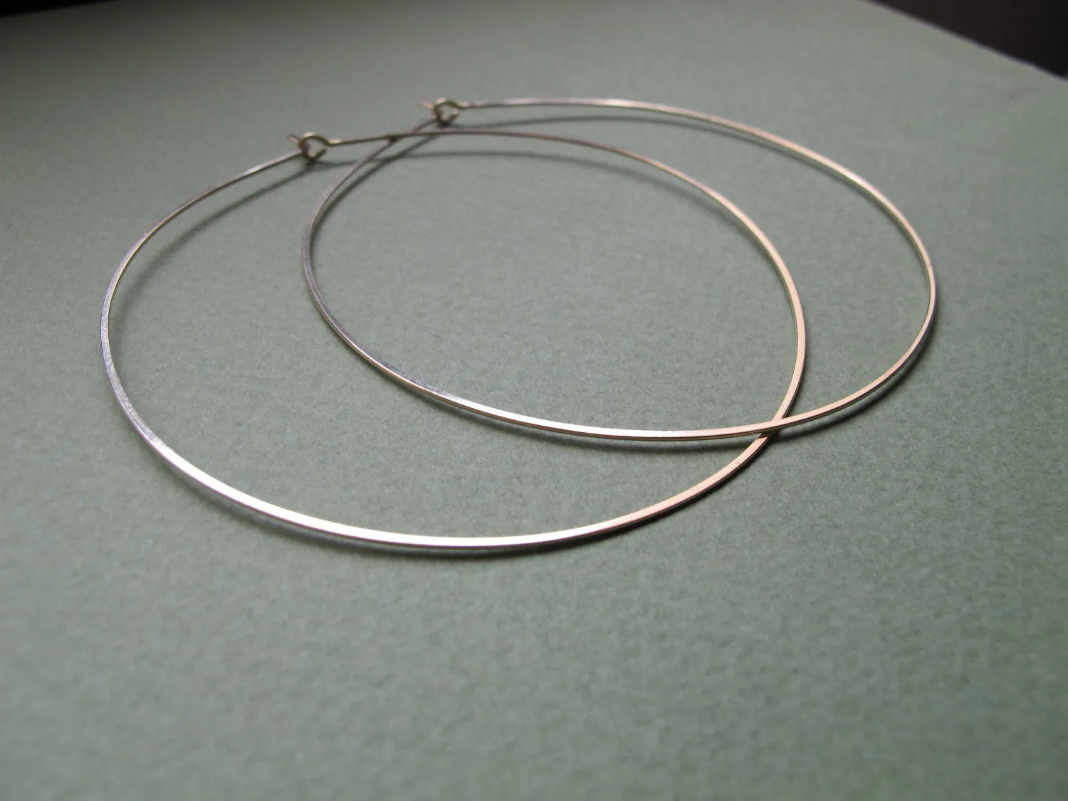 Thin Lightweight Gold Filled Hoop Earrings