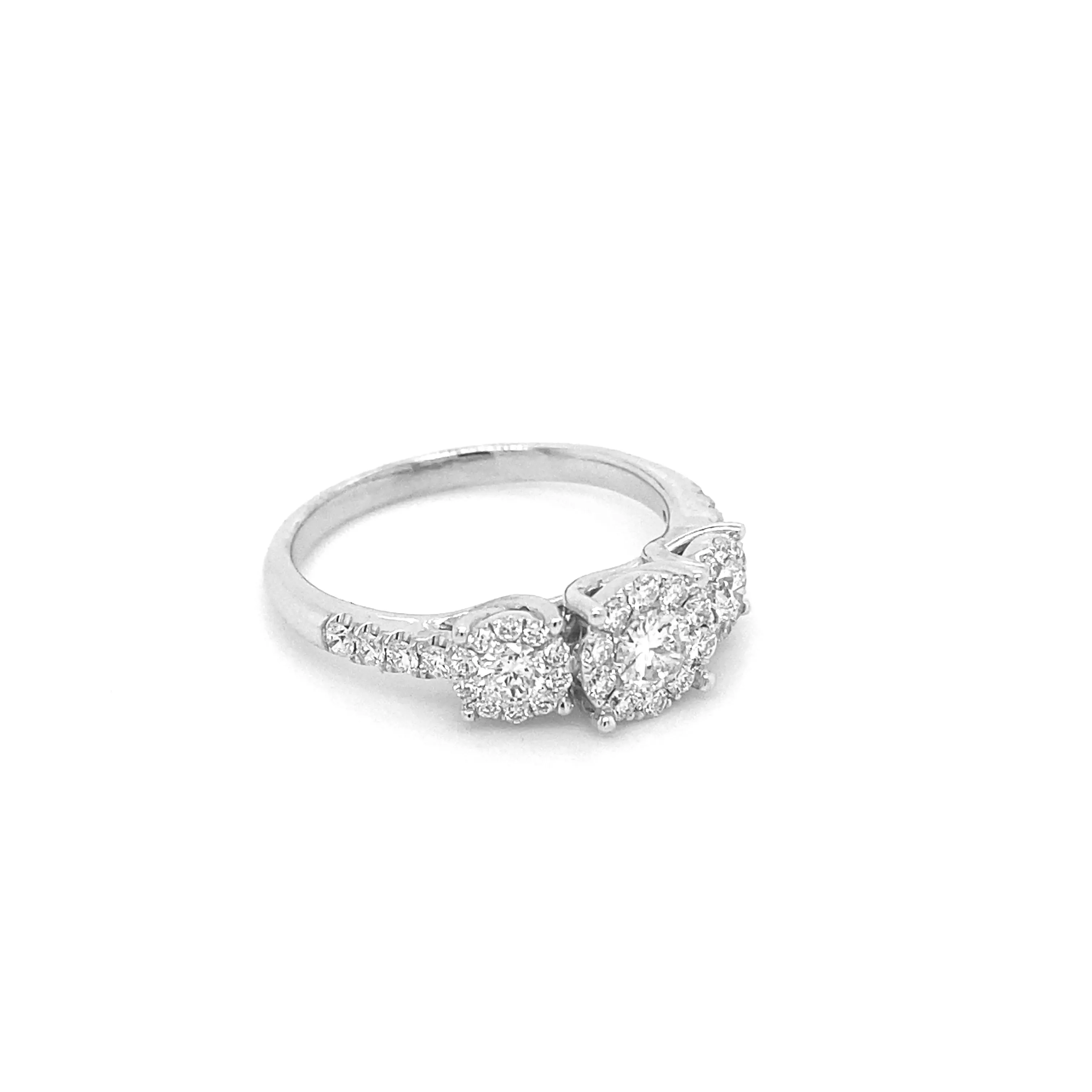 Three Prong Diamond Ring R018N