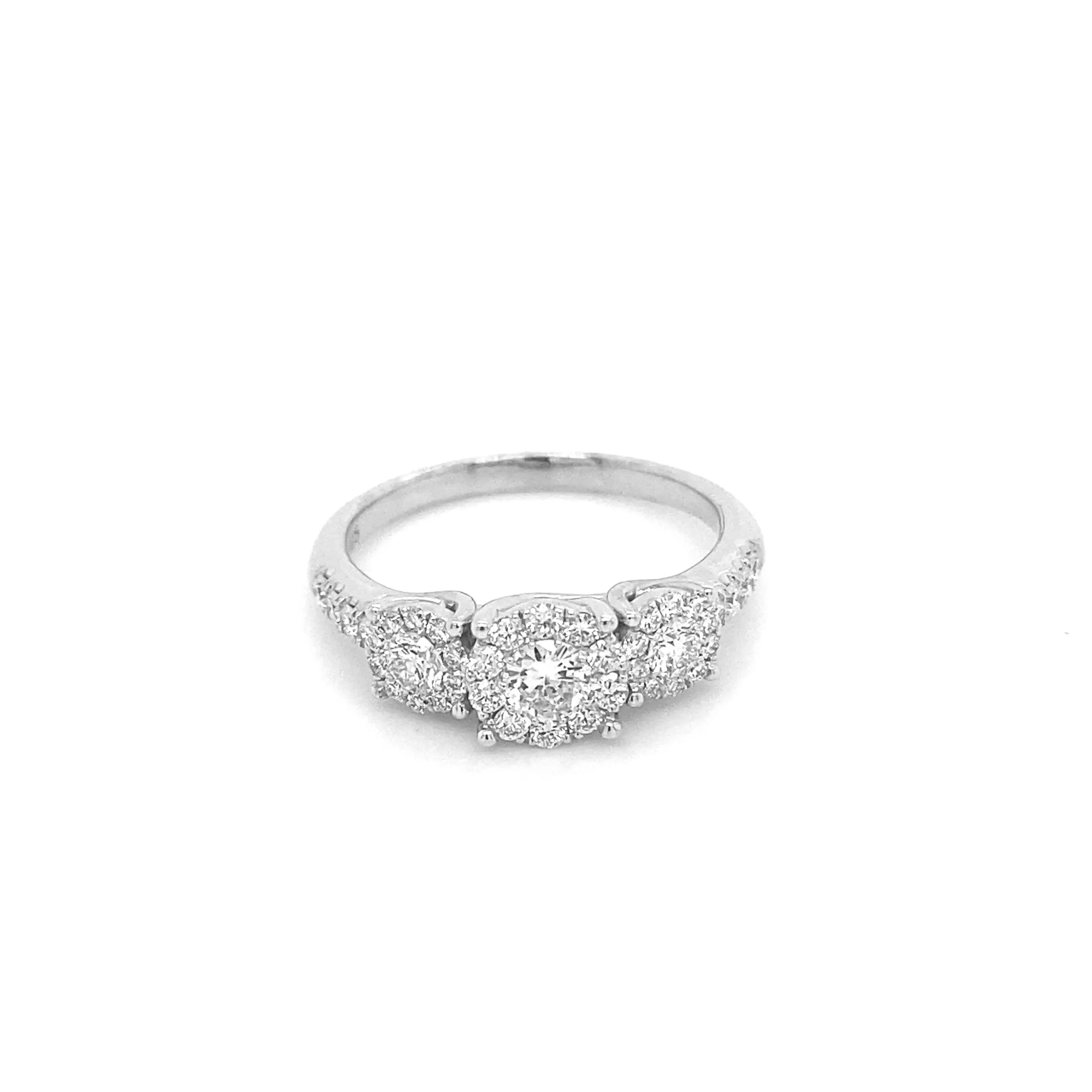 Three Prong Diamond Ring R018N