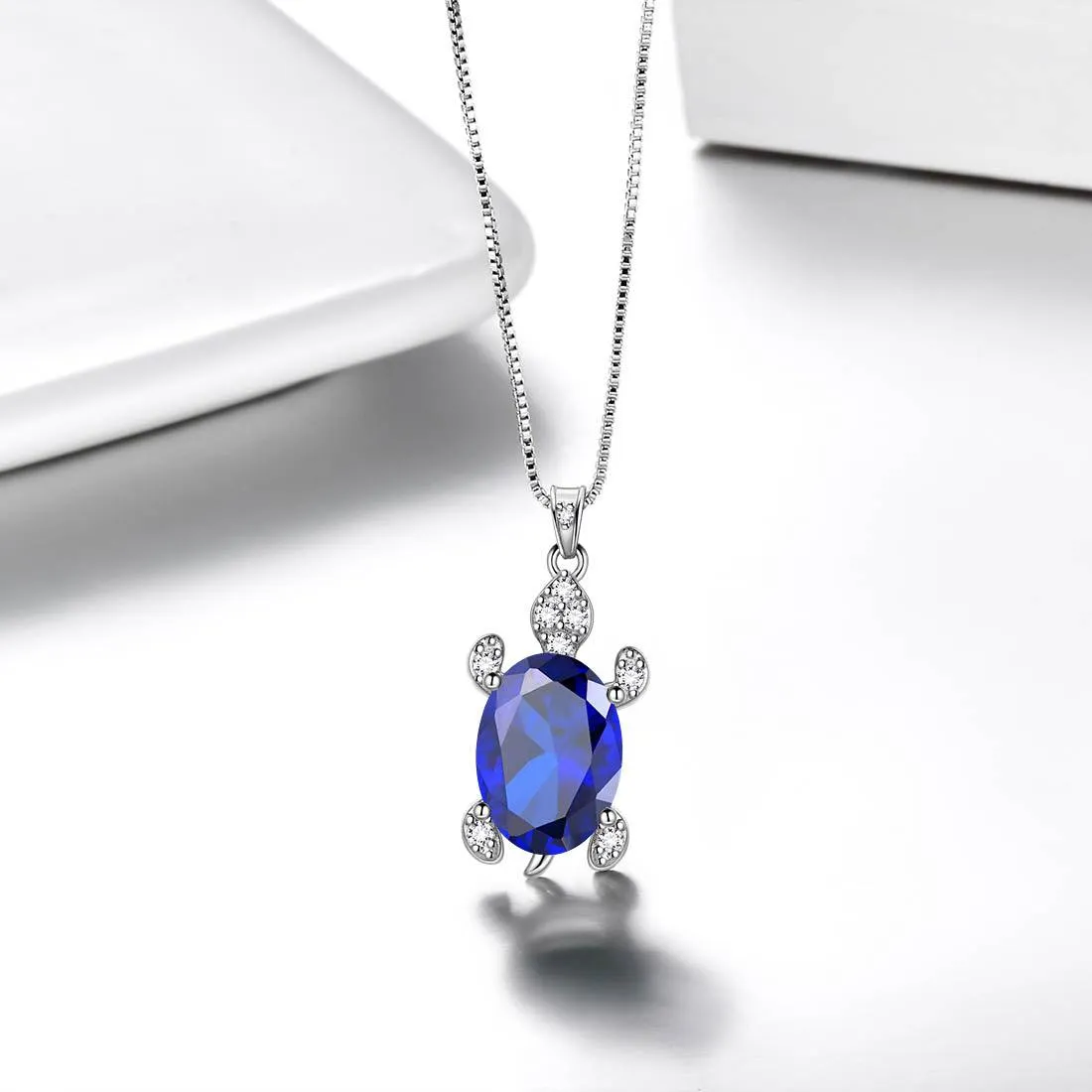 Tokyo Mart Turtle Necklaces Birthstone Pendant Necklace Women Jewelry Gifts 925 Sterling Silver