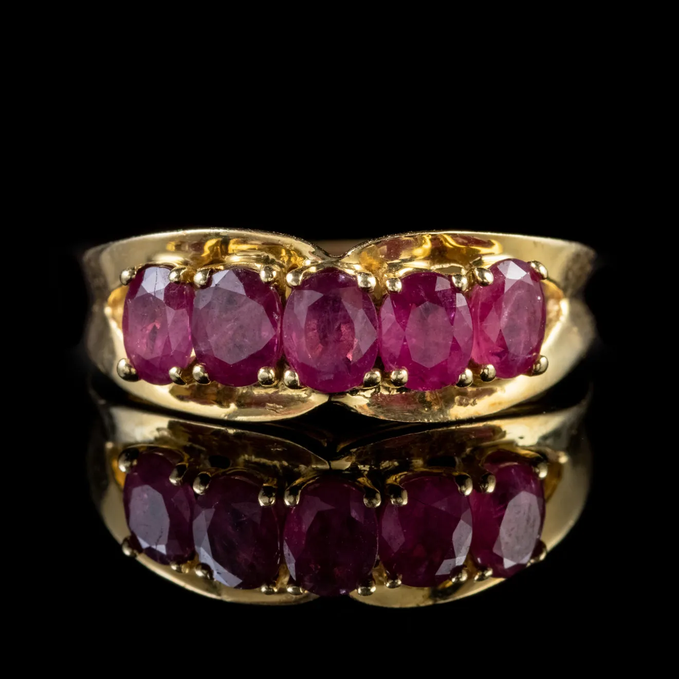 Vintage Ruby Ring 14Ct Yellow Gold 1.25Ct Of Ruby