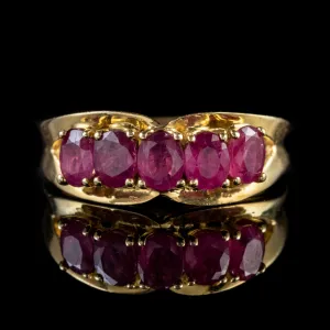 Vintage Ruby Ring 14Ct Yellow Gold 1.25Ct Of Ruby