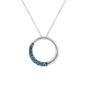 Whirlwind Blue Diamond Necklace