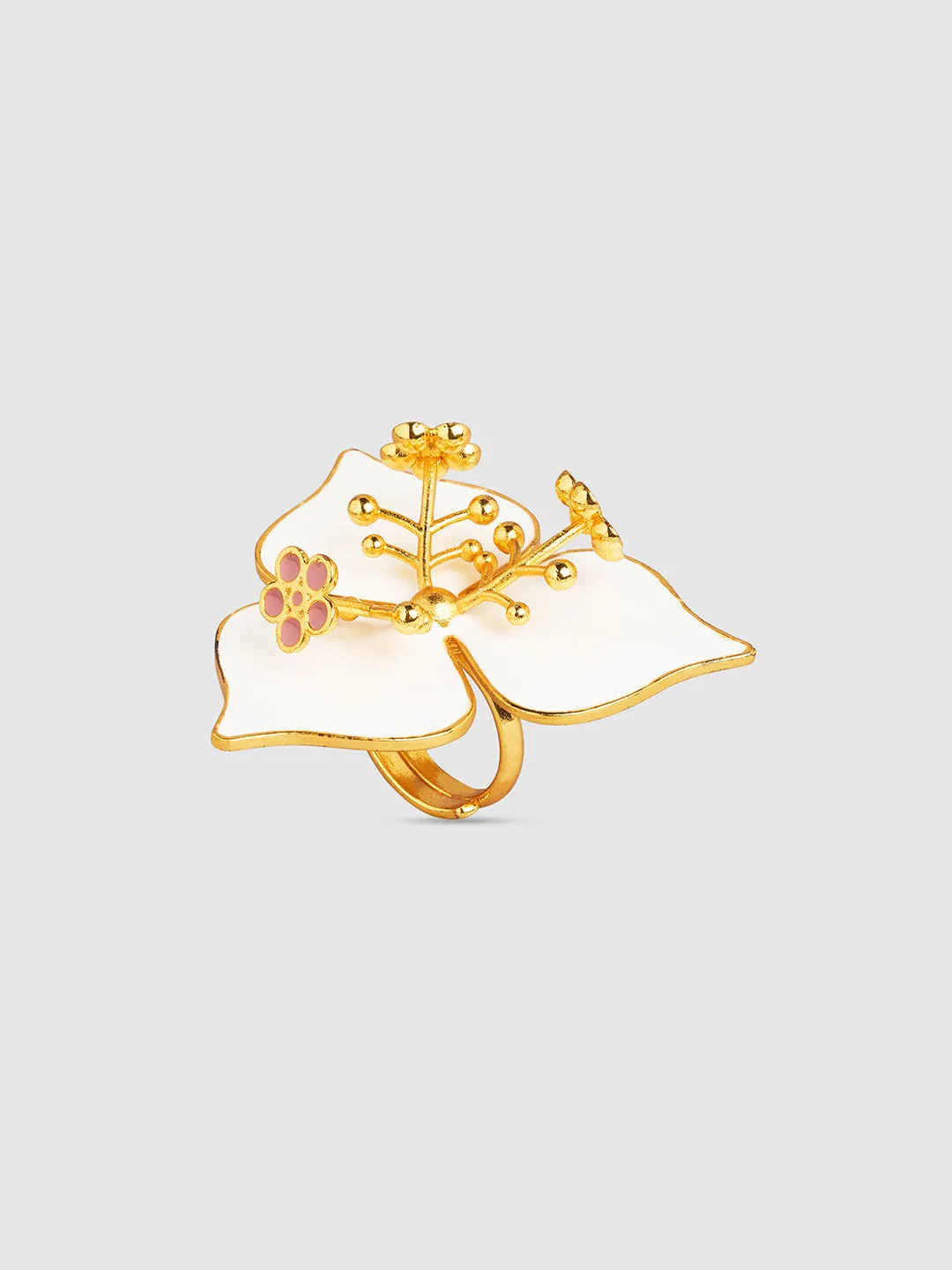 WHITE BOUGAINVILLEA RING LARGE